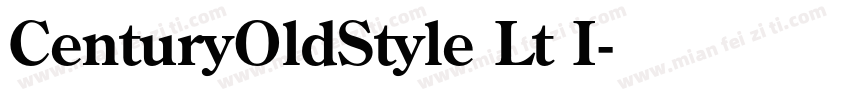CenturyOldStyle Lt I字体转换